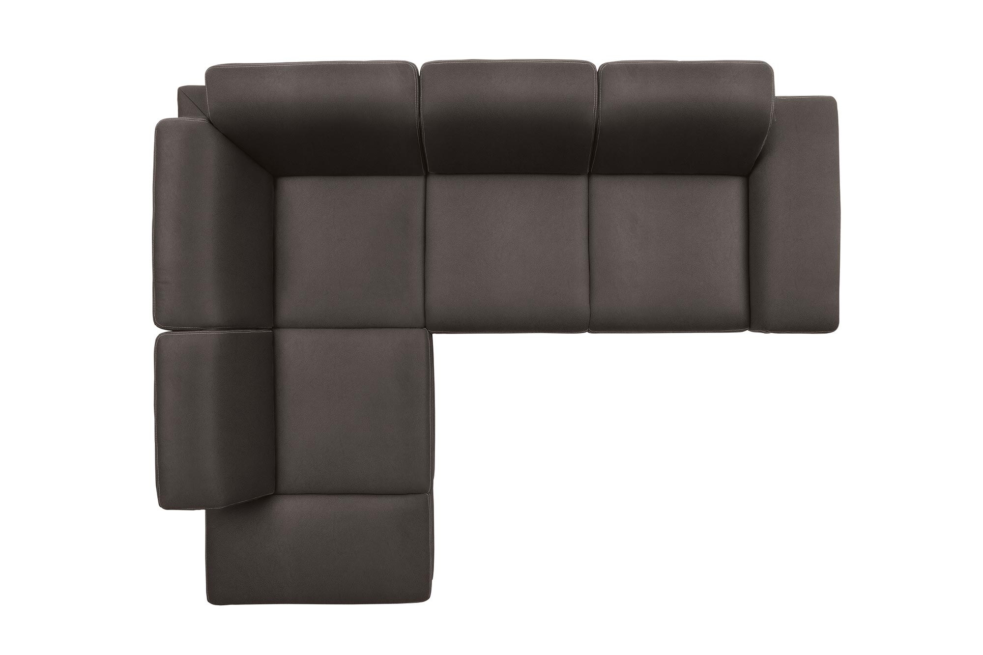 polsterpower Boxspringsofa - Saddle anthrazit - Basismodell - Ottomane links