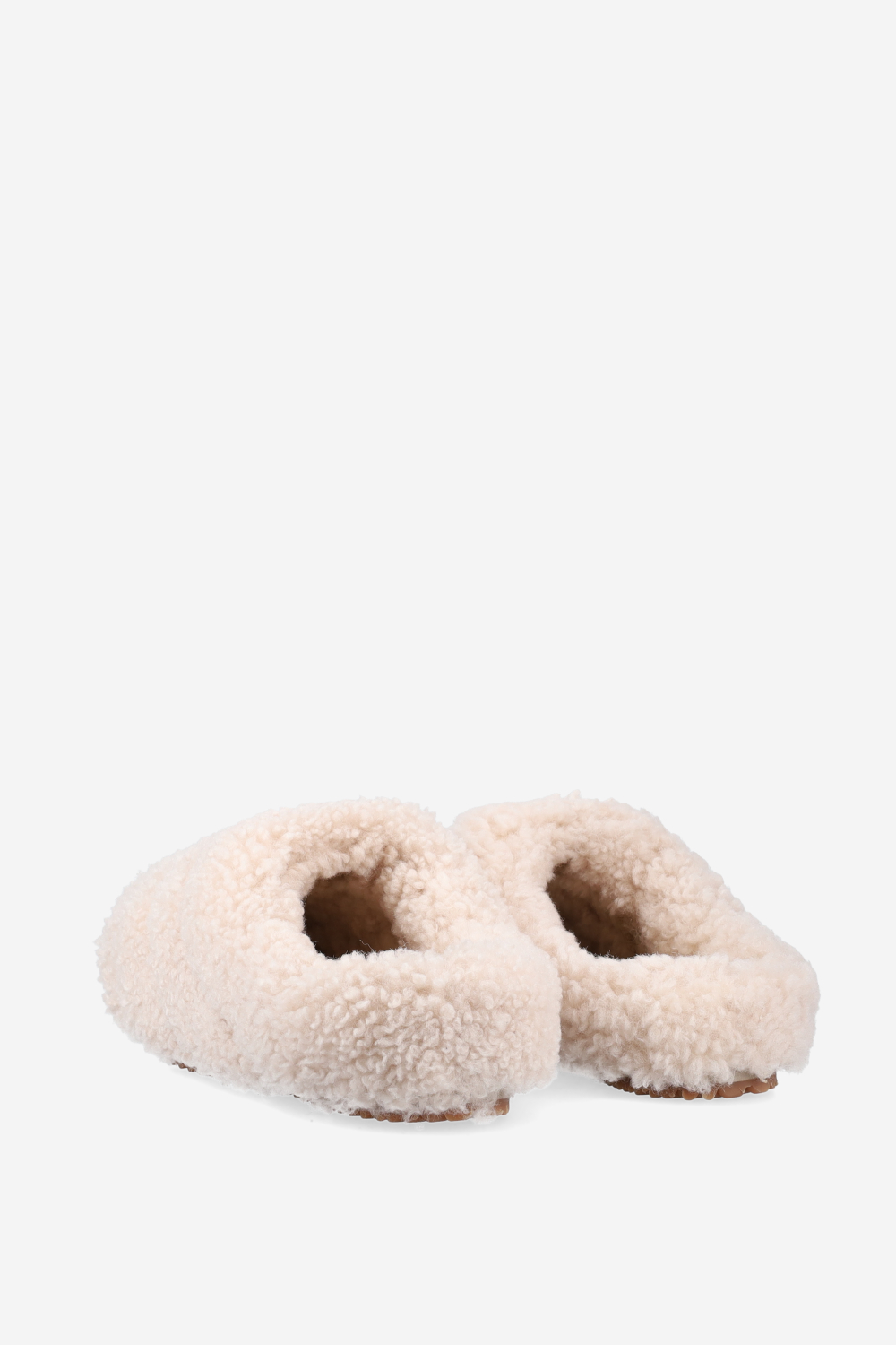 Snail shearling mules