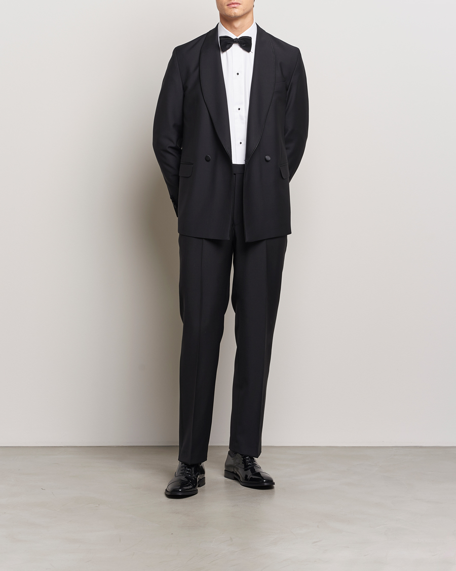 Eton Slim Fit Plissé Tuxedo Shirt White