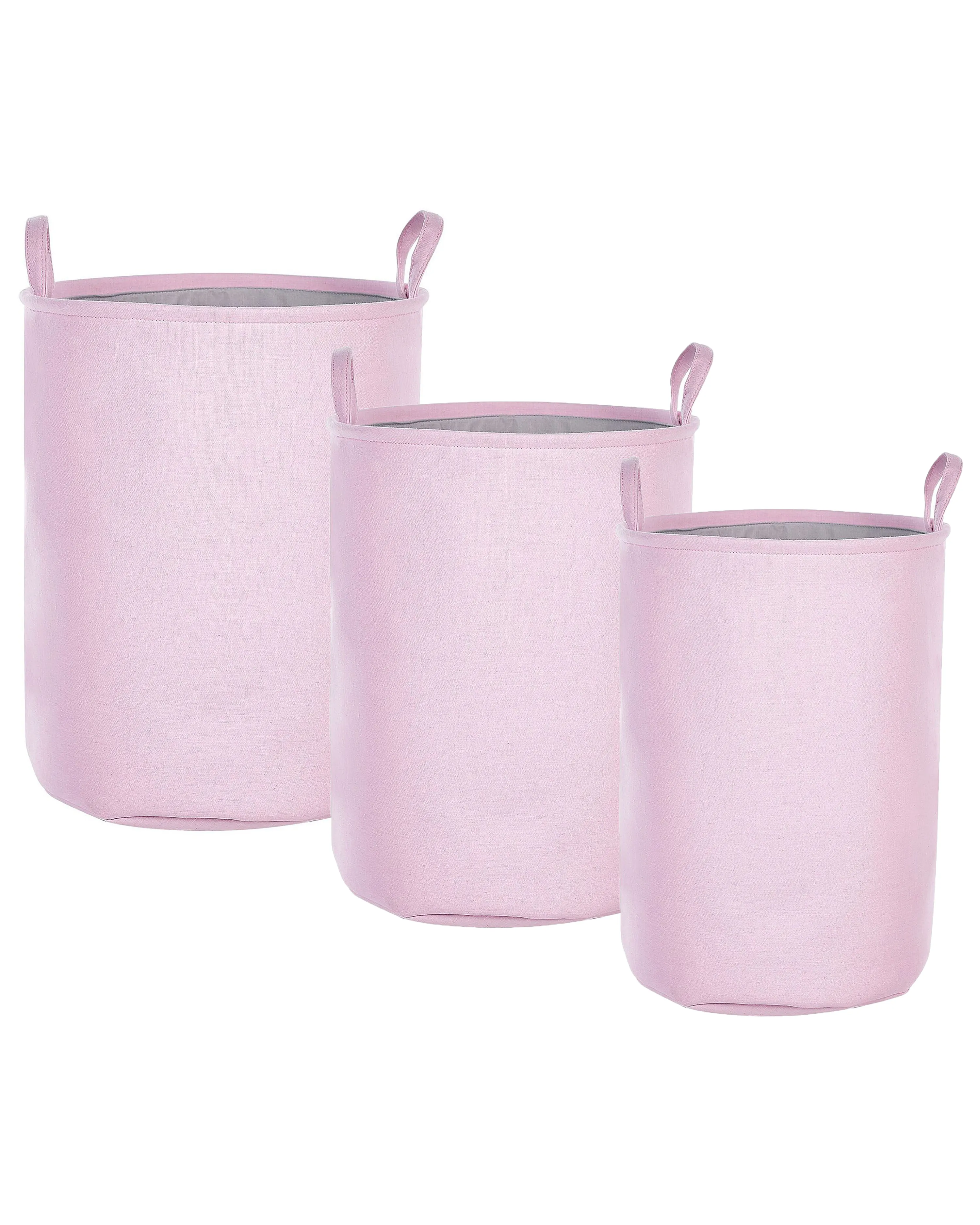 Set van 3 manden ARCHA Katoen Roze