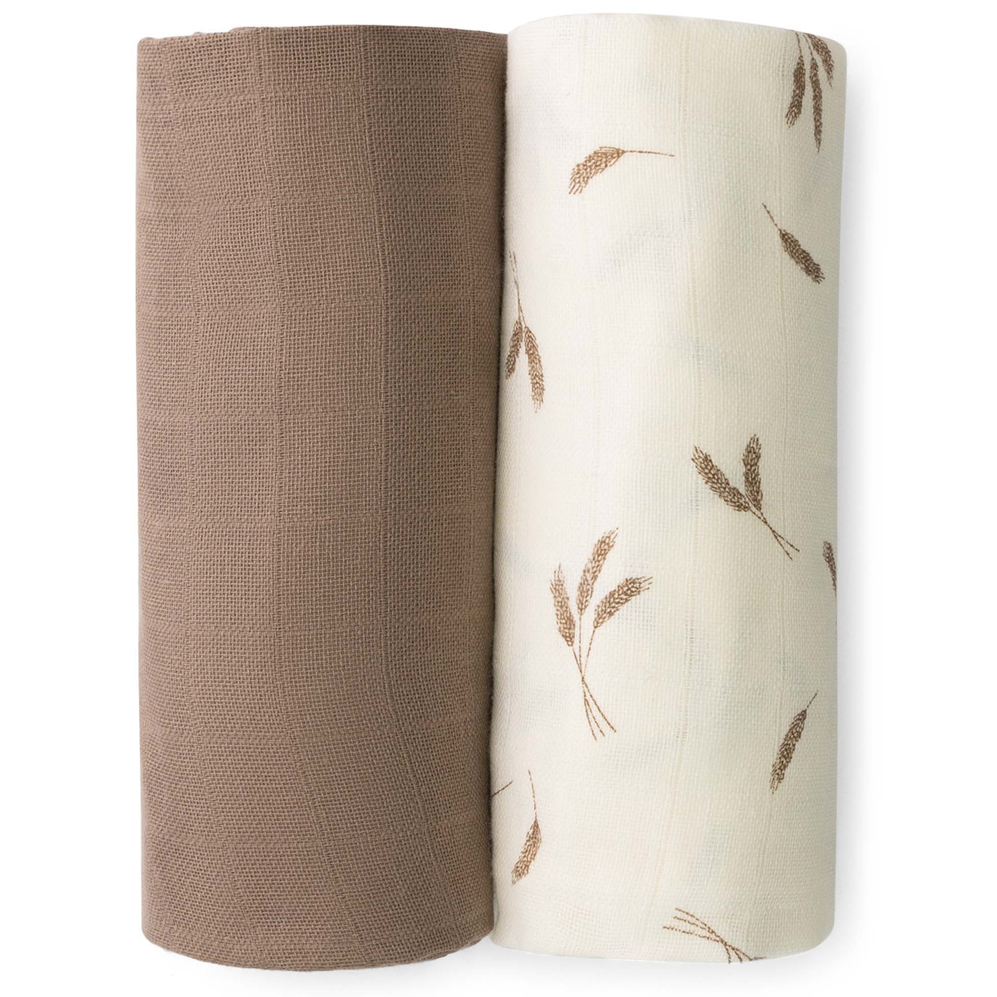 Prénatal hydrofiele multidoeken 2 stuks  taupe