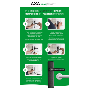 AXA deurkrukset Curve Milan goud blindschild sleutelgat PC55