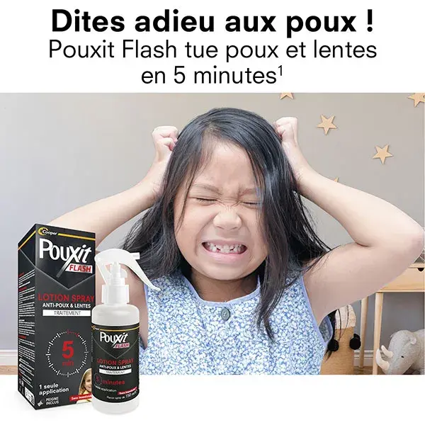 Loção Spray Pouxit Flash para Piolhos e Lêndeas 150ml