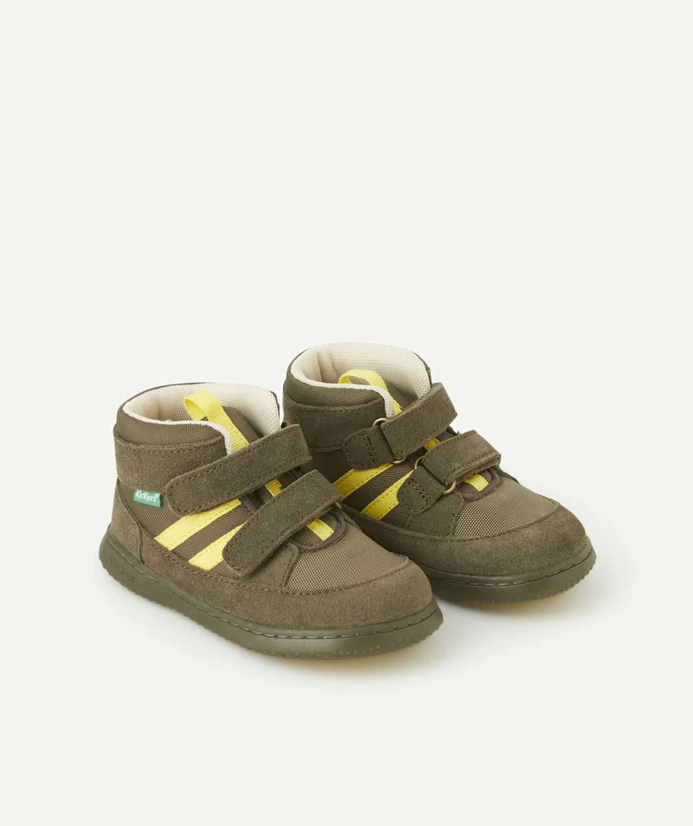 KICKERSBASKETS KICKBUBBLOKRO BÉBÉ GARÇON KAKI JAUNE