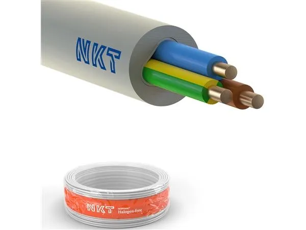 NKT NOIKLX 90, 3G1,5 - Installationskabe, Lysegrå, Rg 100 - (100 meter)