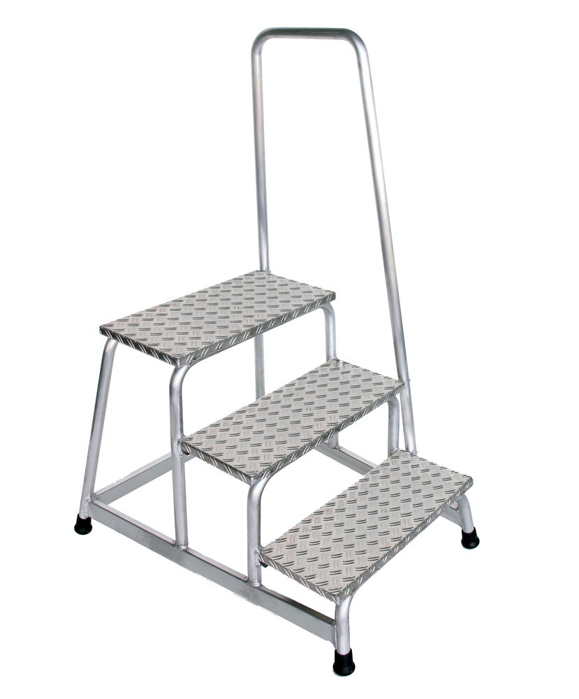 MUNK star werkplatform met leuning, 3 treden