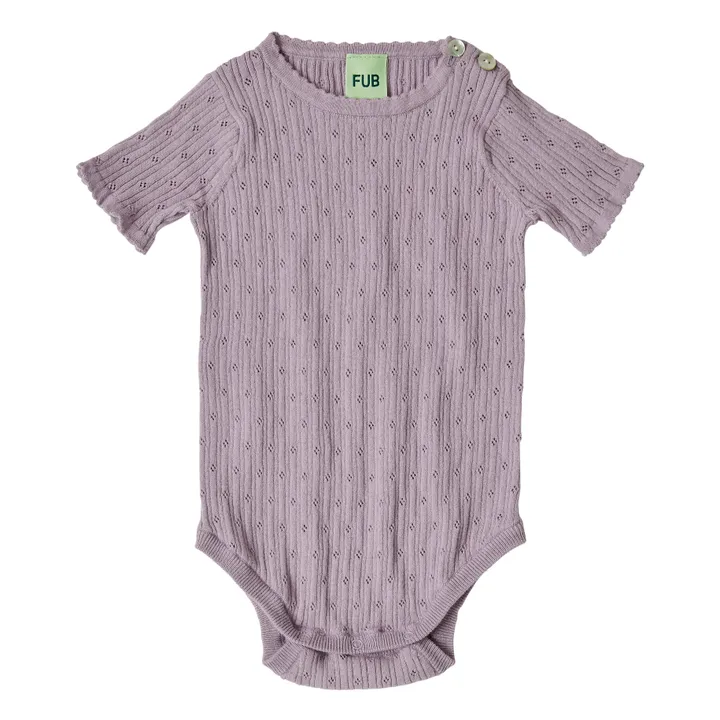 FUB Body Maille Extra Fine Pointelle Coton Bio | Mauve