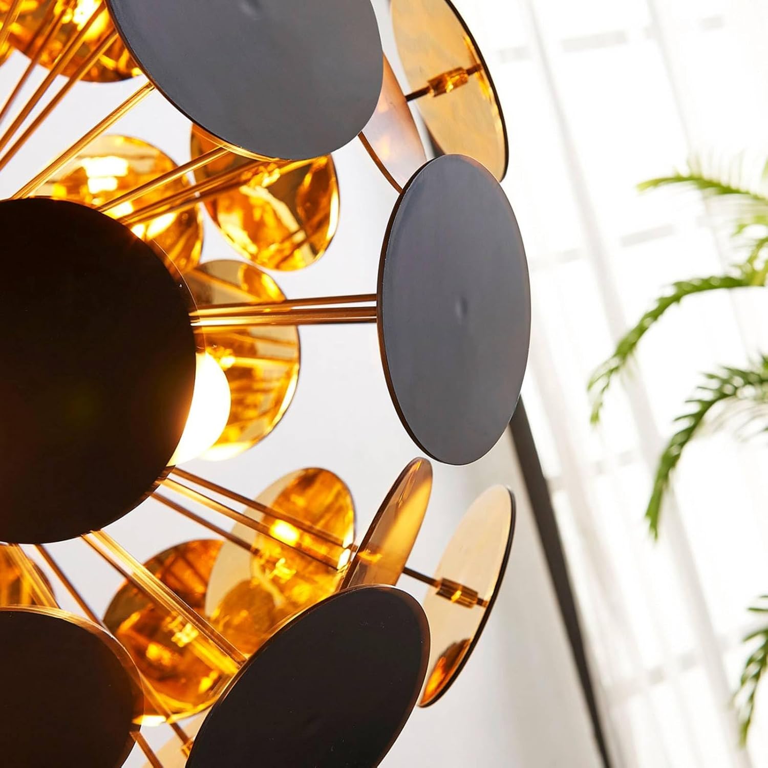 Lindby Pendelleuchte Kinan (Modern) in Schwarz (5 flammig, E14) - Deckenlampe Esstischlampe Hängelampe Hängeleuchte Wohnzimmerleuchte