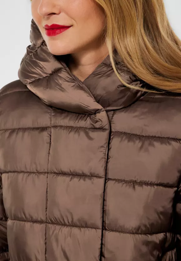 Gesteppter Kurzmantel - cocoa brown