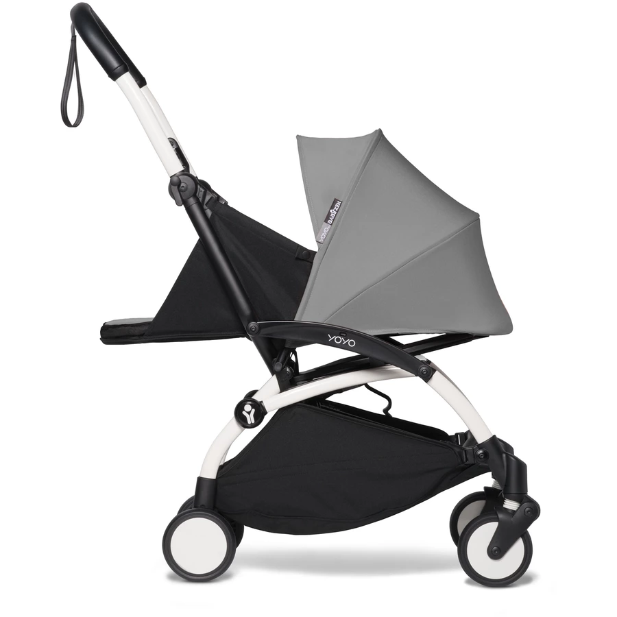 BABYZEN Kinderwagen YOYO2 0+ Black mit Neugeborenenaufsatz Grau