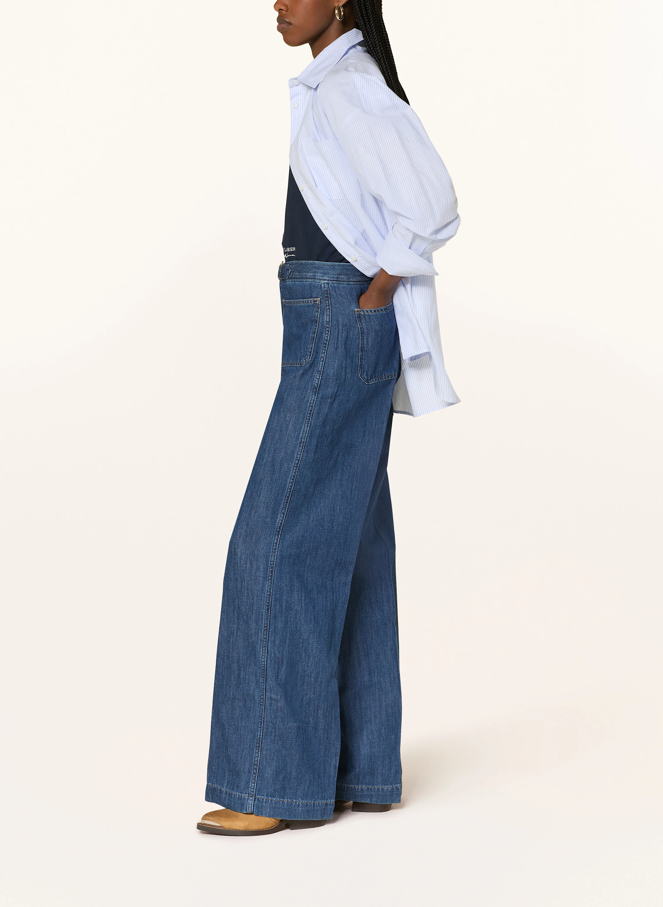 POLO RALPH LAUREN Flared Jeans mit Leinen