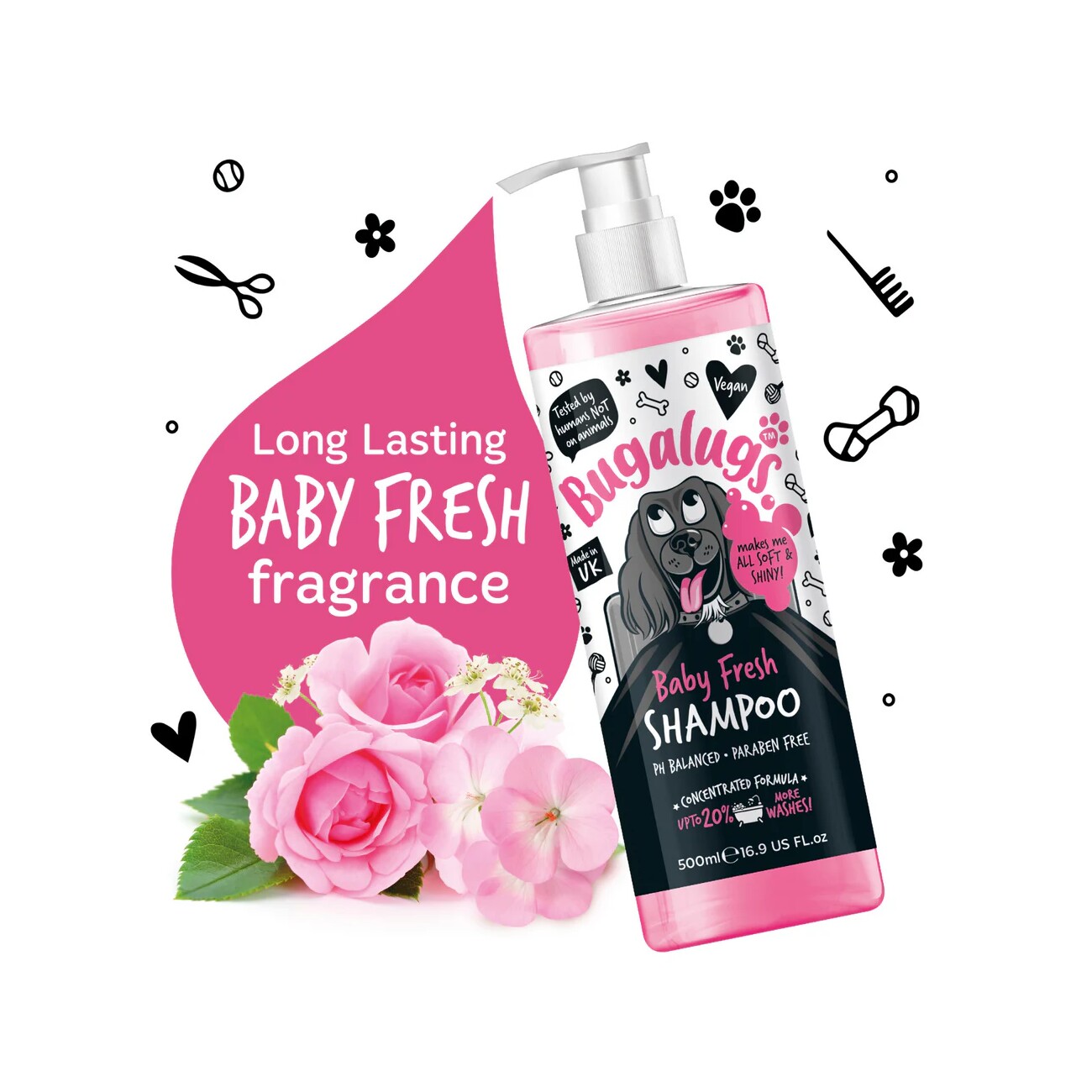 Bugalugs Hundeshampoo Baby Fresh Duft 500 ml