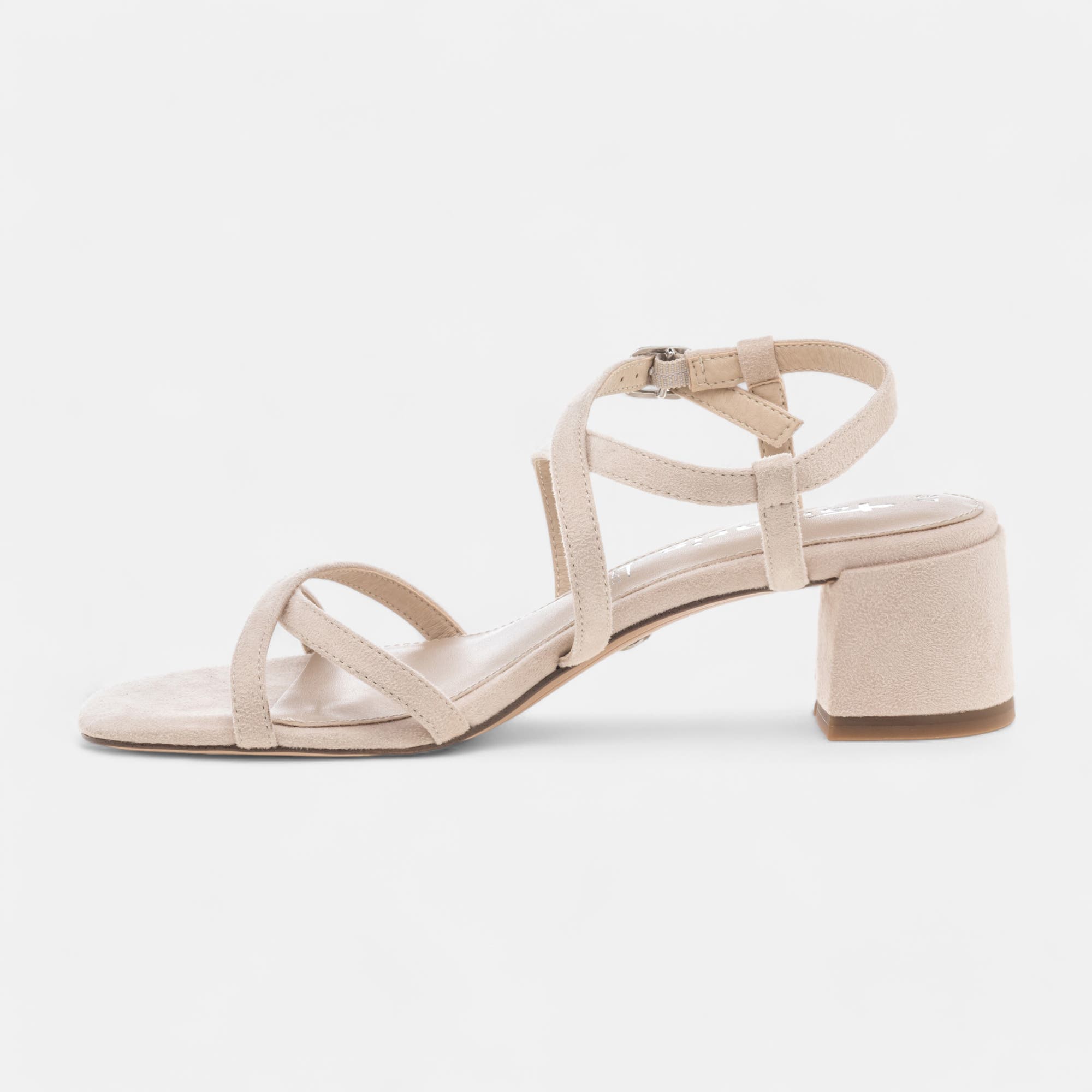 Nu-pieds à talon Femme beige