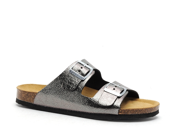 Plakton mules et sabots plats femme beta gris