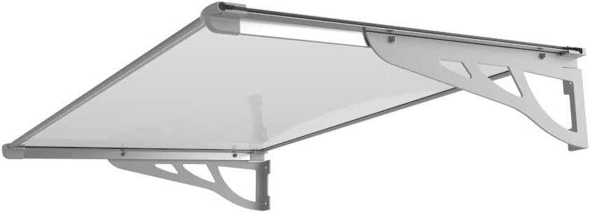 SCHARTEC Aluminium-Vordach als Haustürvordach in 100, 120 oder 150 cm | schützt auch bei extremen Wetterlagen Vordach für Haustür Überdachung | Aluminium Polycarbonat