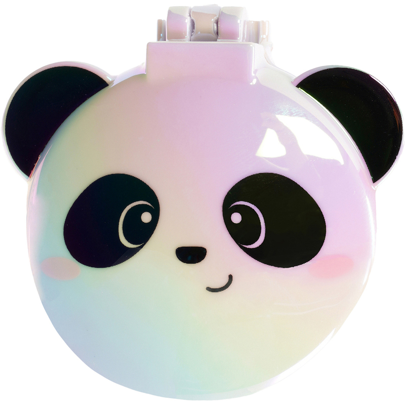Legami Haarbürste mit Spiegel Nice Hair, Panda, mehrfarbig