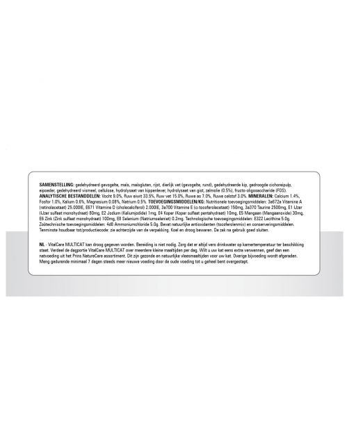 Prins Vitalcare Multicat Gevogelte - Kattenvoer