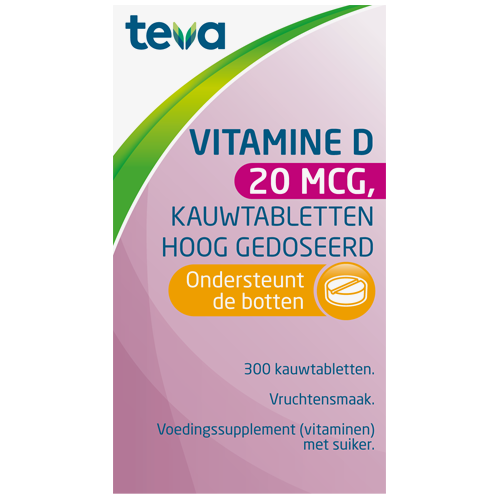 Teva Vitamine D 20 mcg 800IE 300 tabletten