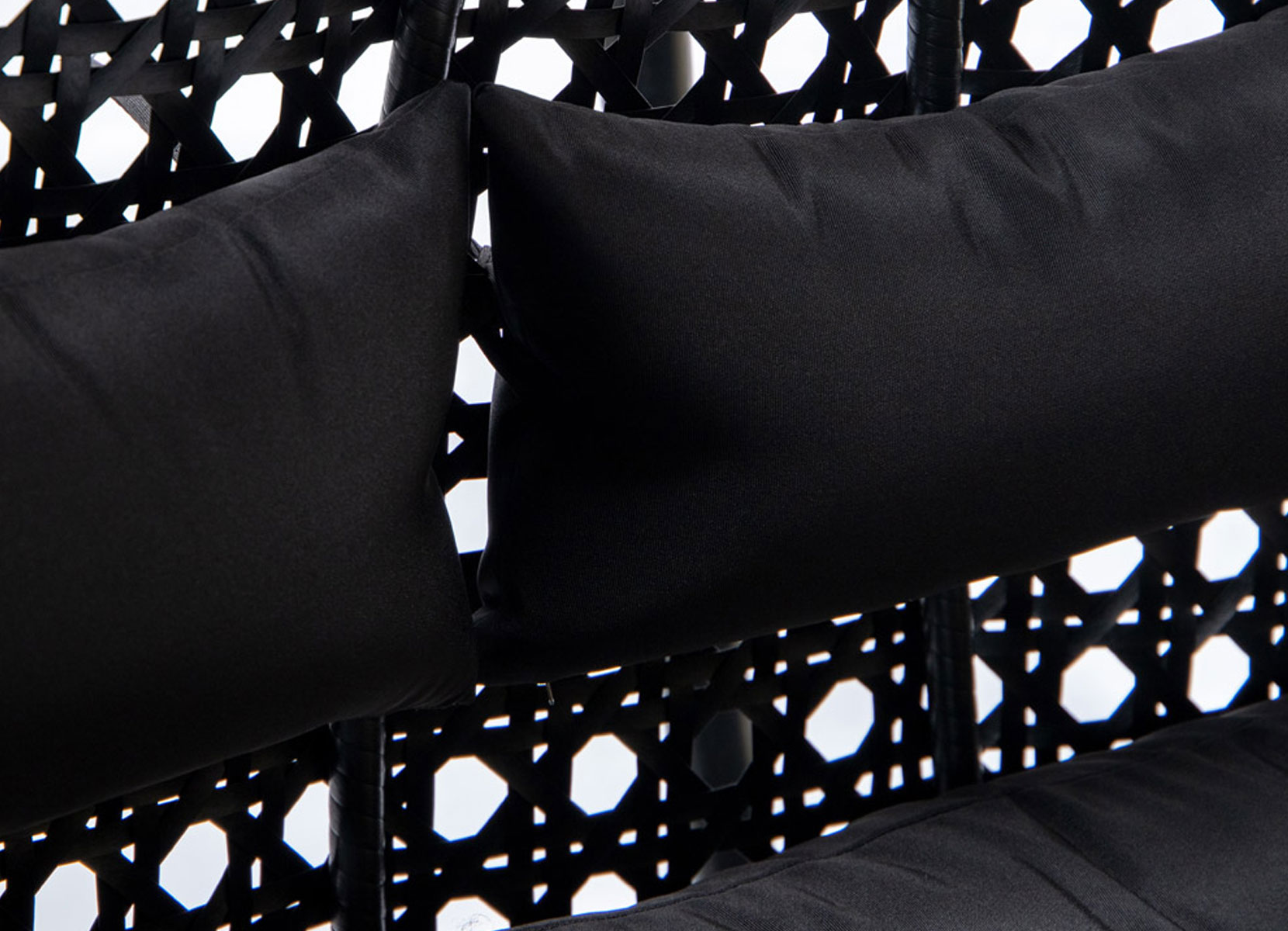 Home Deluxe TWIN Polyrattan-Hängesessel für 2 Personen Schwarz