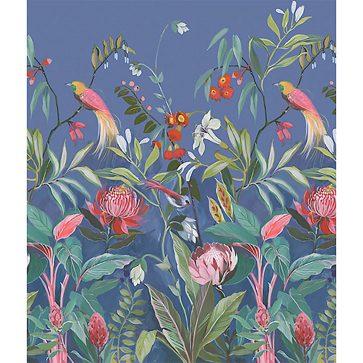 Papier peint panoramique Intissé GoodHome Turquoise ble foncé 280 x 159 cm
