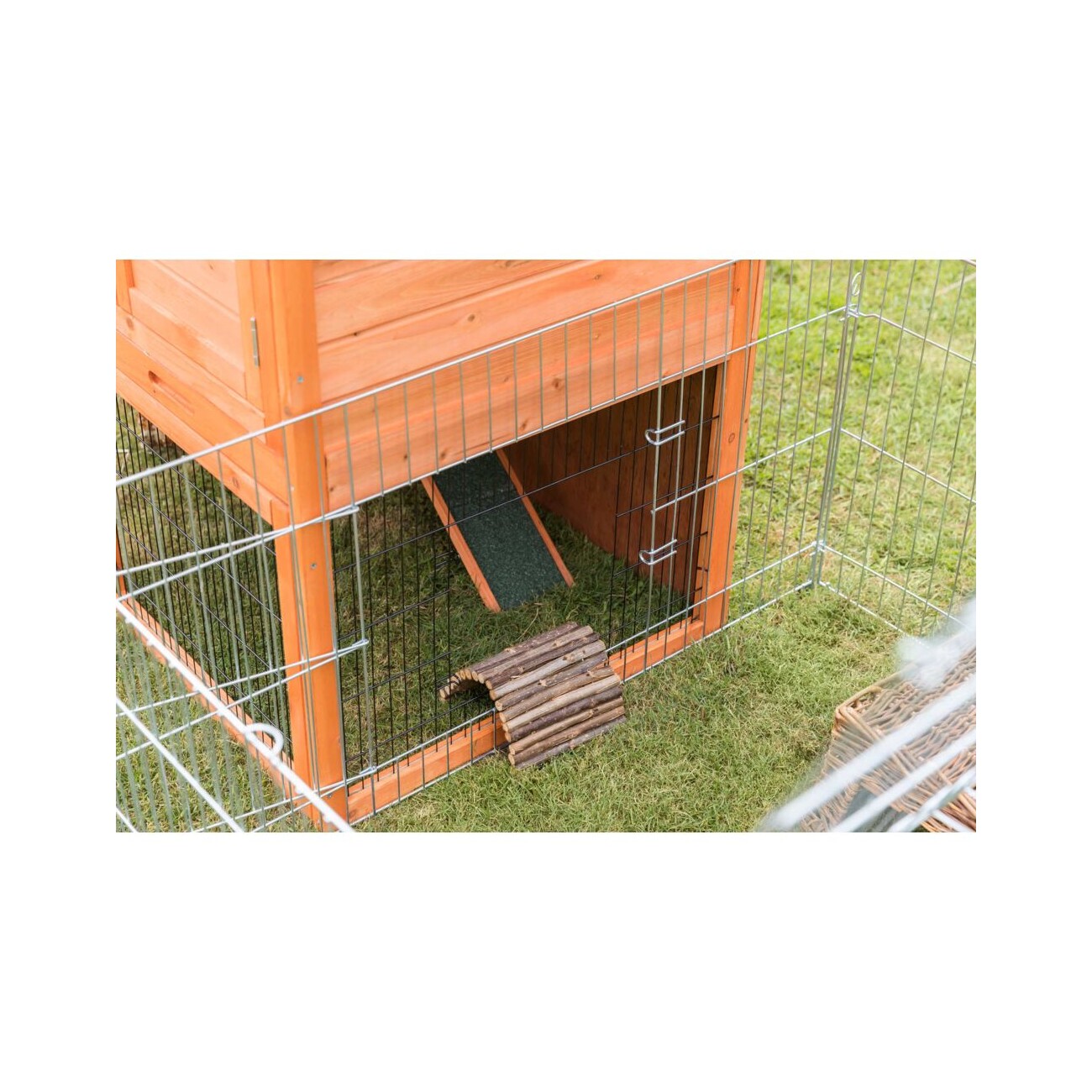 Trixie Freilaufgehege mit Abdeckung anthrazit/ grau 1,44 m, 1,16 m, 58 cm