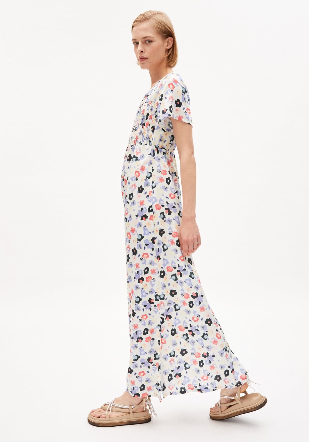 Armedangels Tencel-Kleid Helinaa Sketch Of Off White