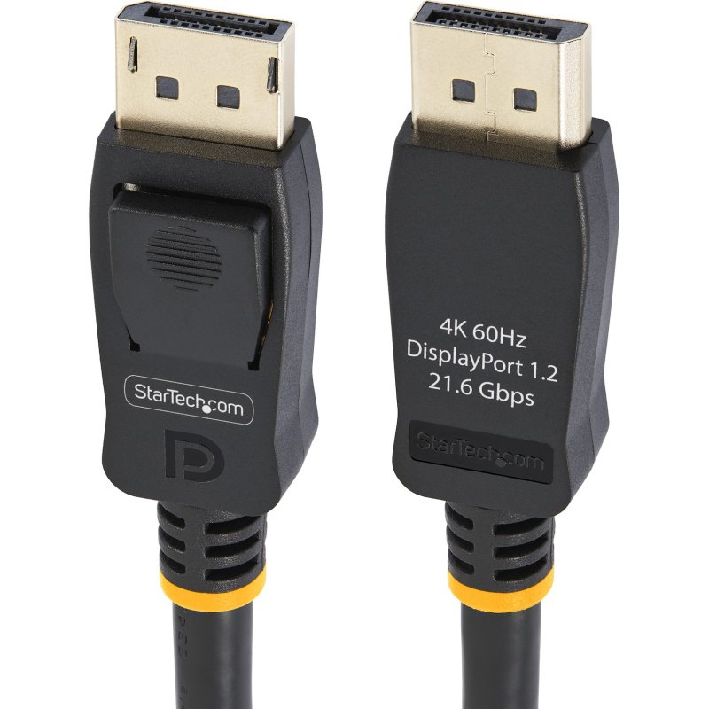 StarTech.com Câble DisplayPort Certifié VESA de 2m - Lot de 10 - Cordon DisplayPort 1.2 avec Loquets, 4K 60Hz UHD, Câble DP à DP pour Moniteur, Connecteurs DP à Loquets