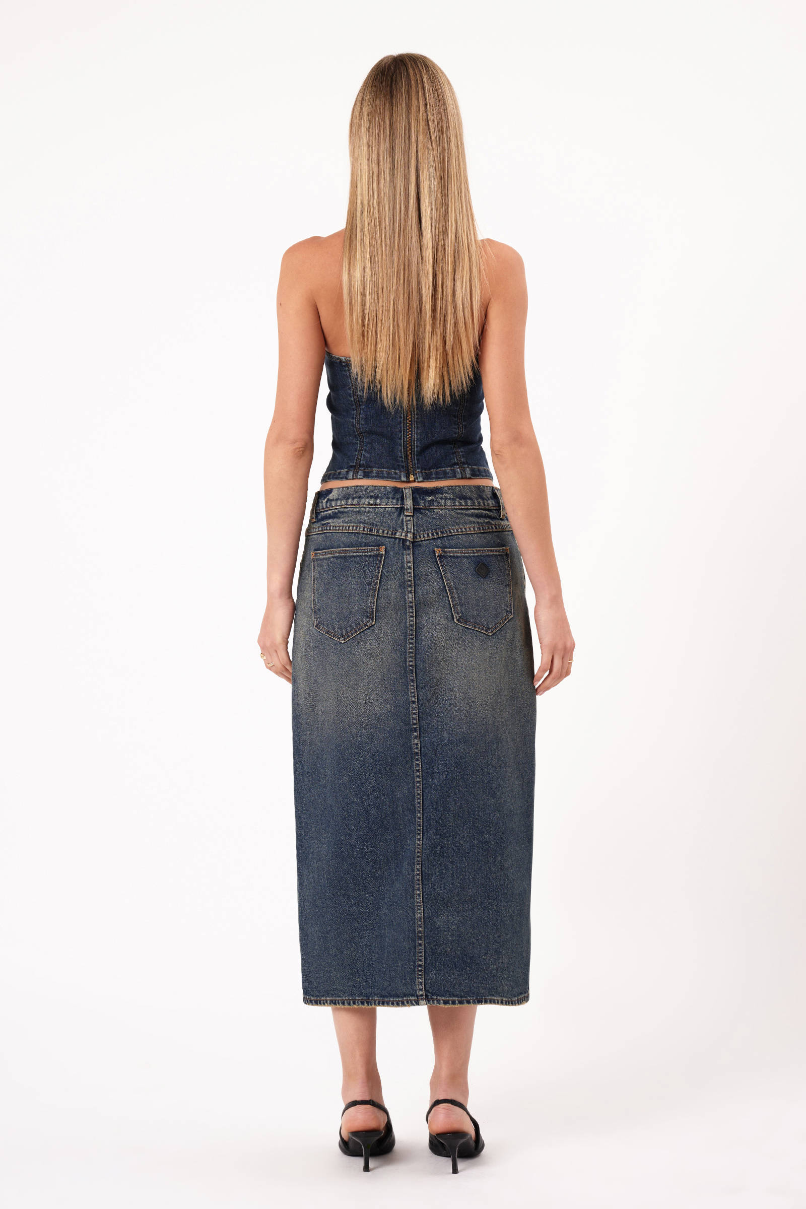 Abrand Jeans spijkerrok medium blue denim