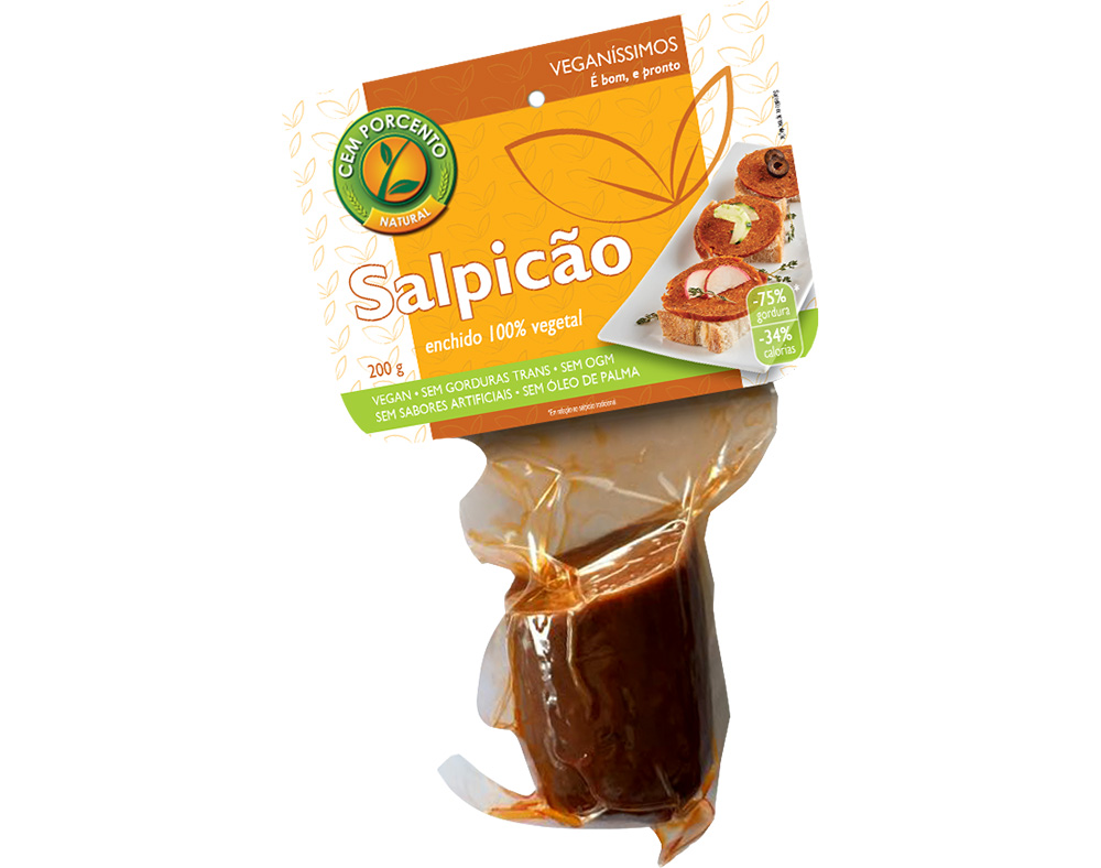 SALPICÃO CEM PORCENTO VEGETAL SOJA E SEITAN 200G