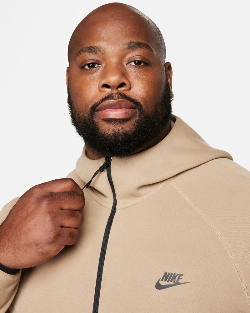 Sweat zippé à capuche Nike Sportswear Tech Fleece Beige pour homme