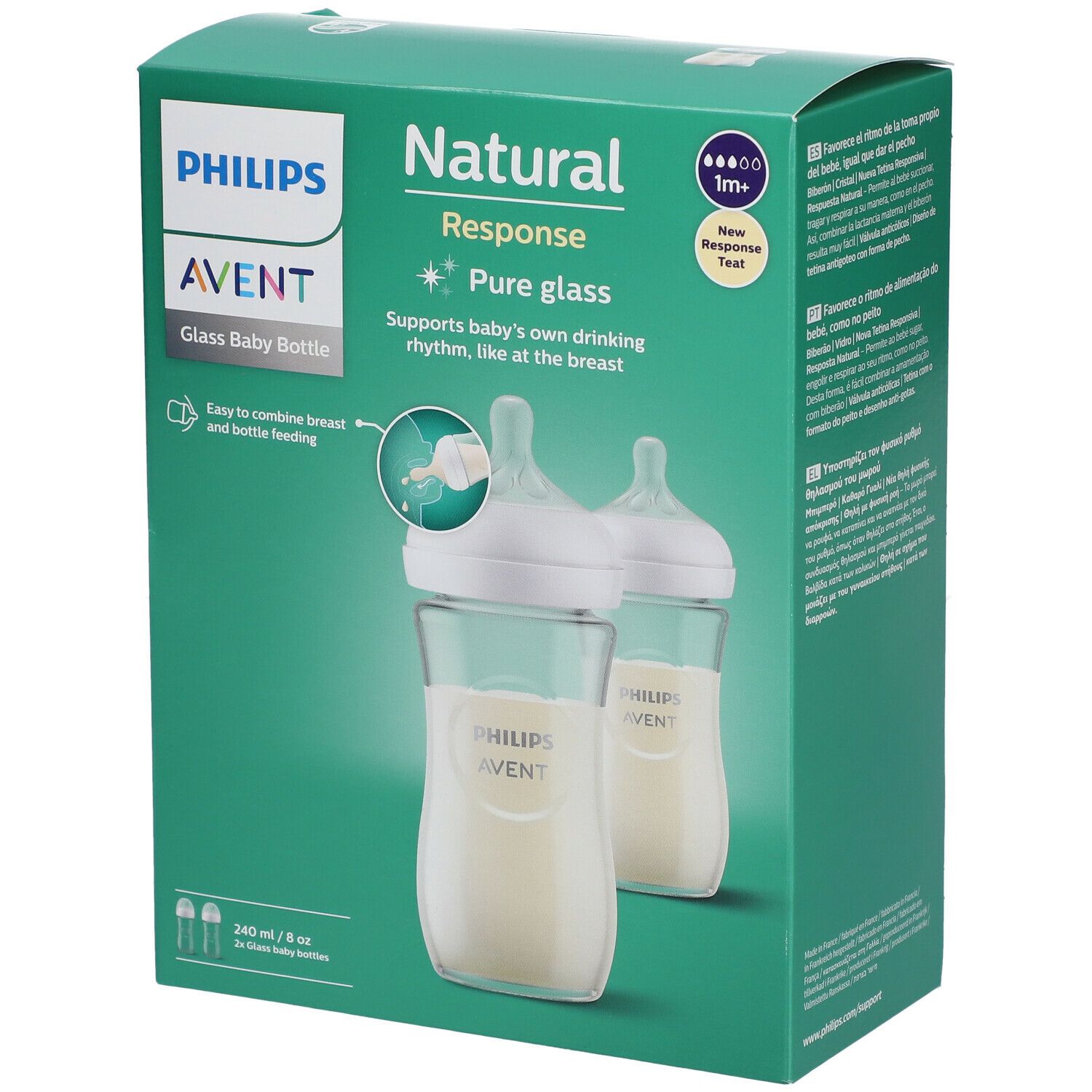 PHILIPS AVENT Natural Response Babyflasche aus Glas