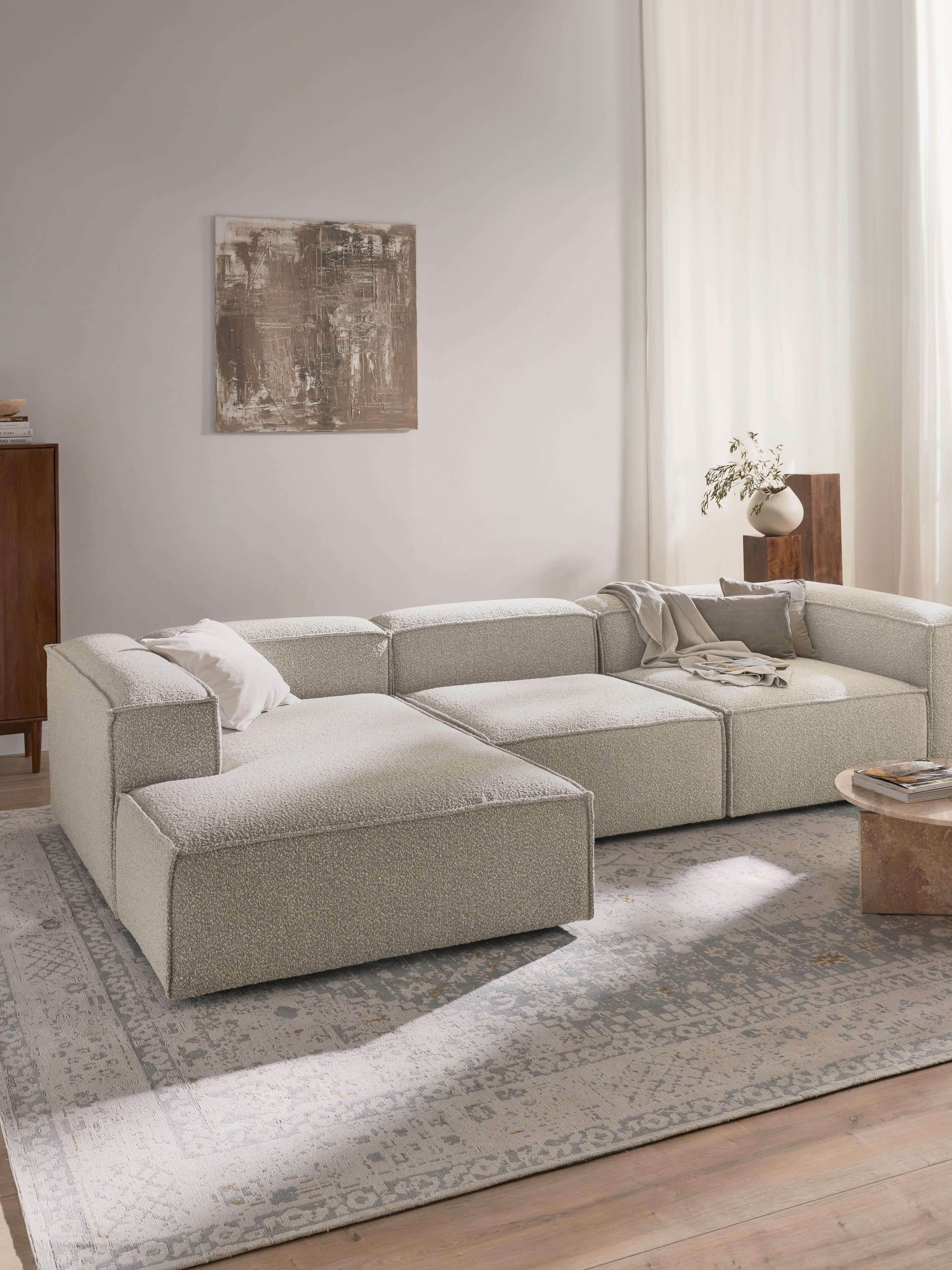 Modulaire bouclé-hoekbank Lennon (4-zits)