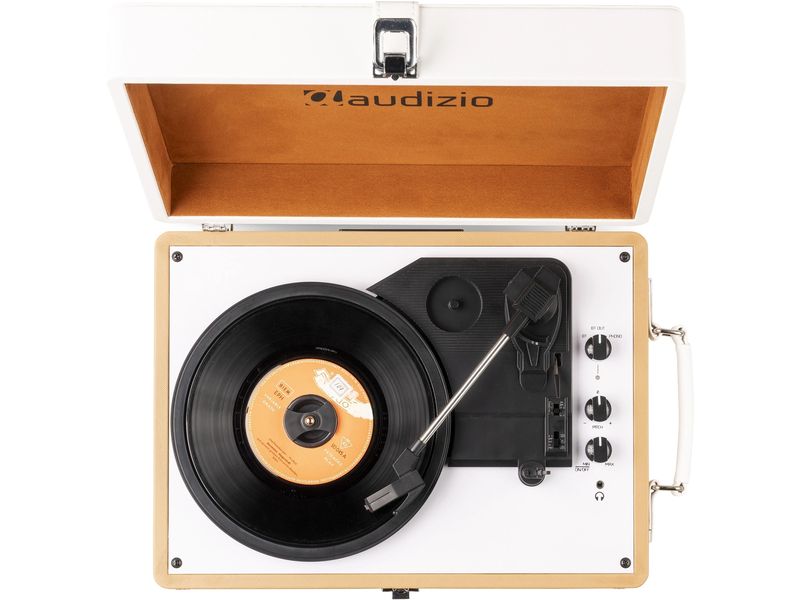Audizio Plattenspieler mit Bluetooth RP119G Gold Plattenspieler im Case-Design