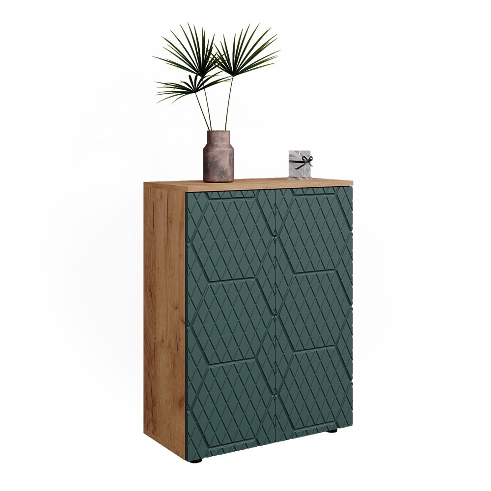 Vicco Badschrank Irma Eiche Grün 60 x 81 cm Badezimmer