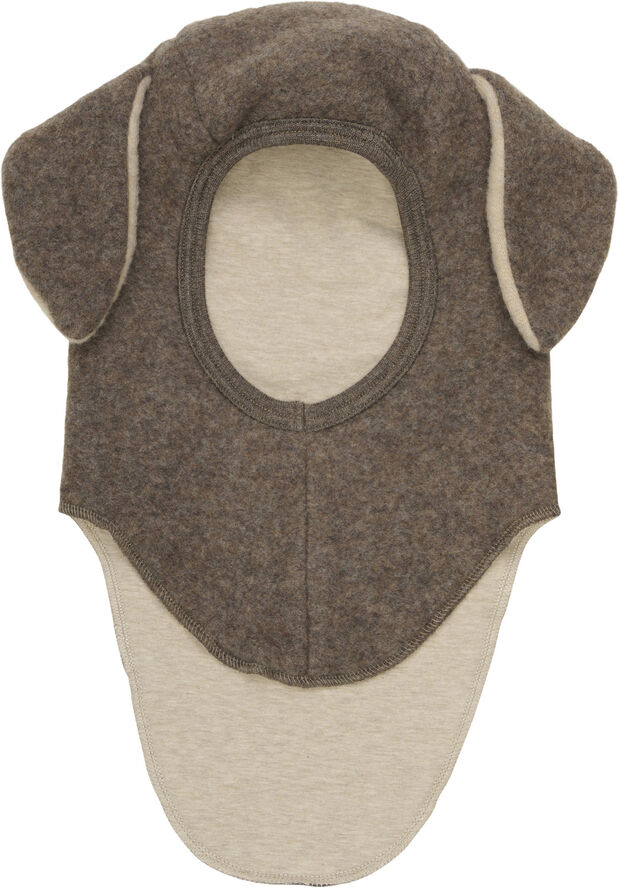 Huttelihut Balaclava Wool Fleece w. Lin. Brown melange