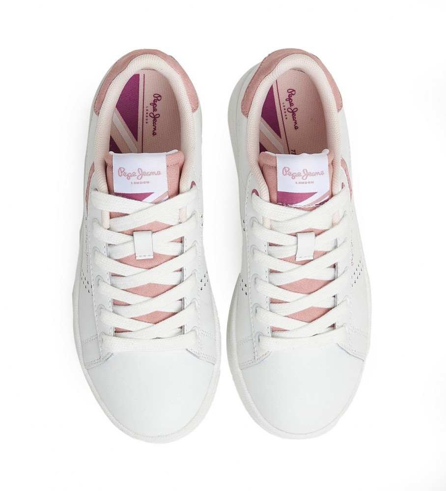 Tênis Pepe Jeans Player Star G de couro, branco