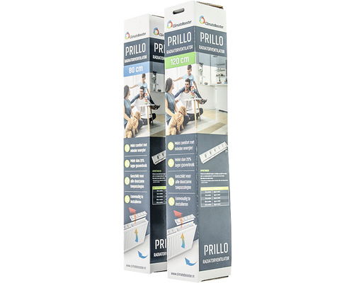 Radiatorventilator Climatebooster Prillo voor radiatoren van 100 cm lang