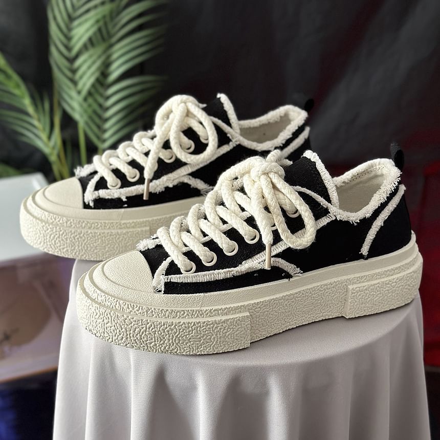 Tanzanite - Canvas Platform Sneakers
