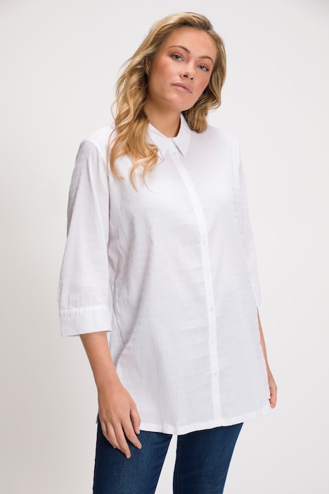 Bluse, Bubble-Qualität, Hemdkragen, 3/4-Arm