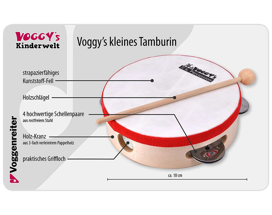 Tamburin VOGGY in klein 2-teilig