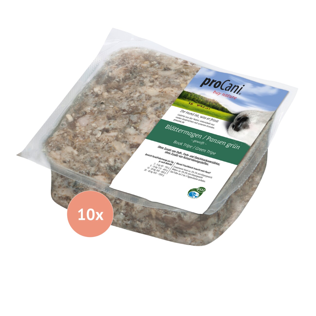 ProCani BARF-Paket pur 4 Sorten Rind und Innerei