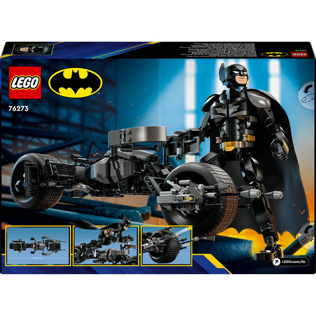 Toffe set!DC Batman: Batman bouwfiguur en de Bat-Pod motor Superheld Speelgoed voor Kinderen 76273