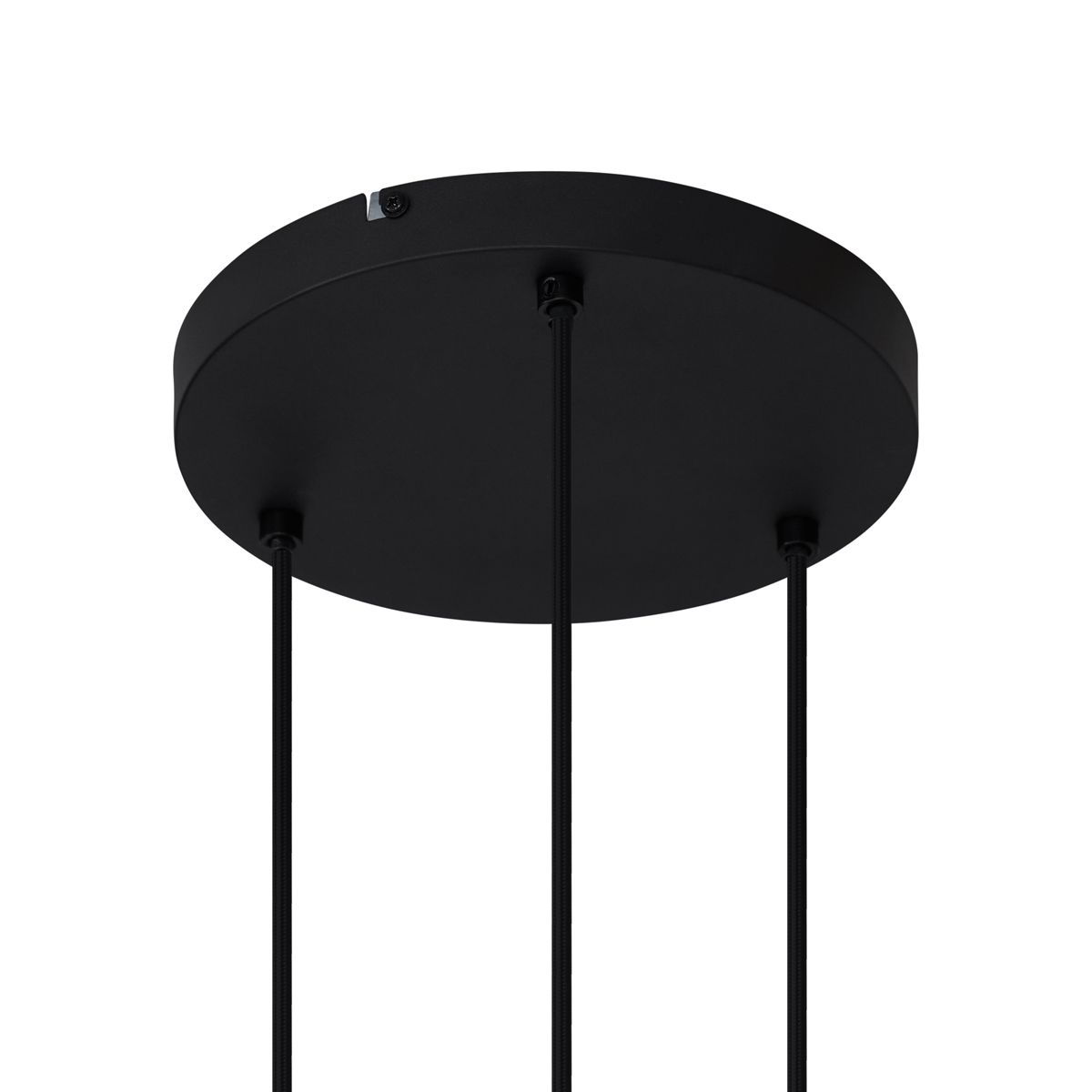 Moderne hanglamp zwart met smoke glas 3-lichts - Dame