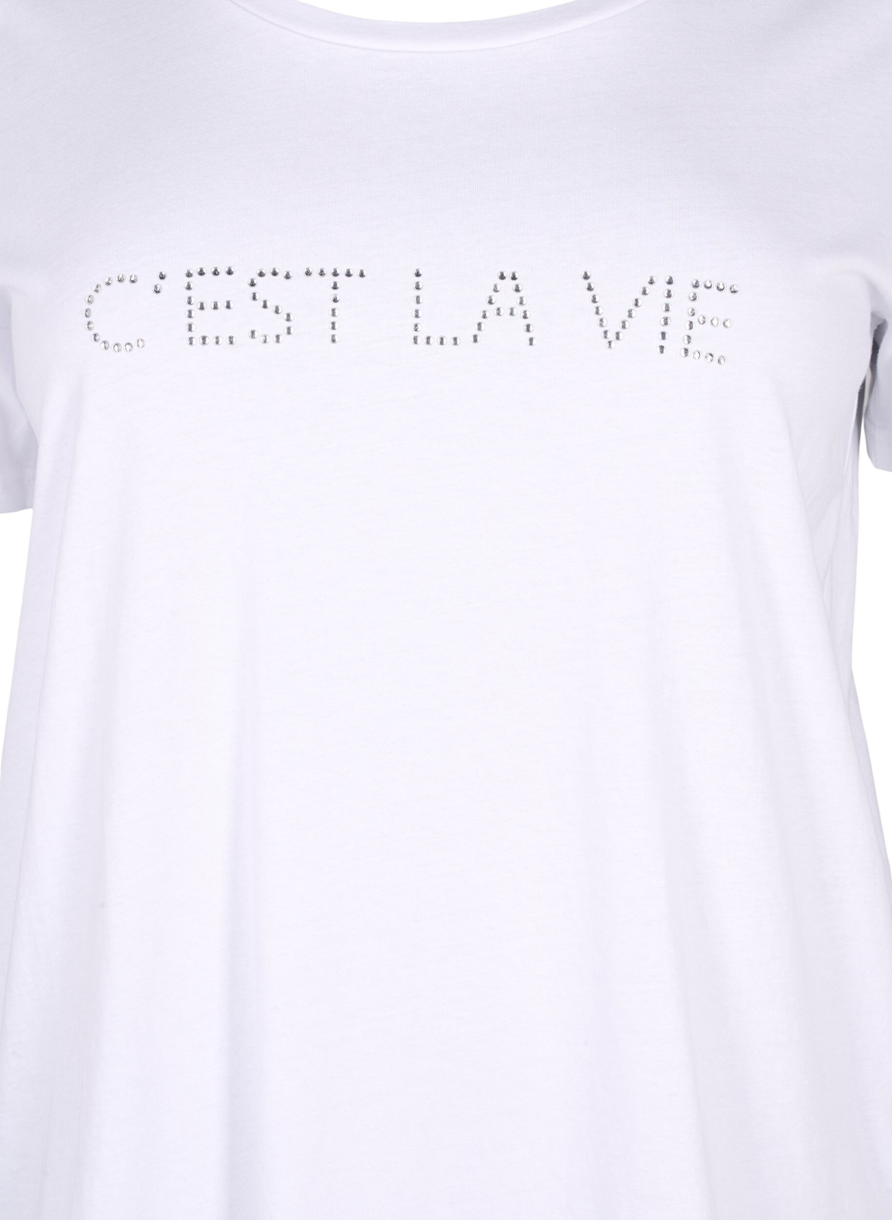 T-shirt med rhinesten