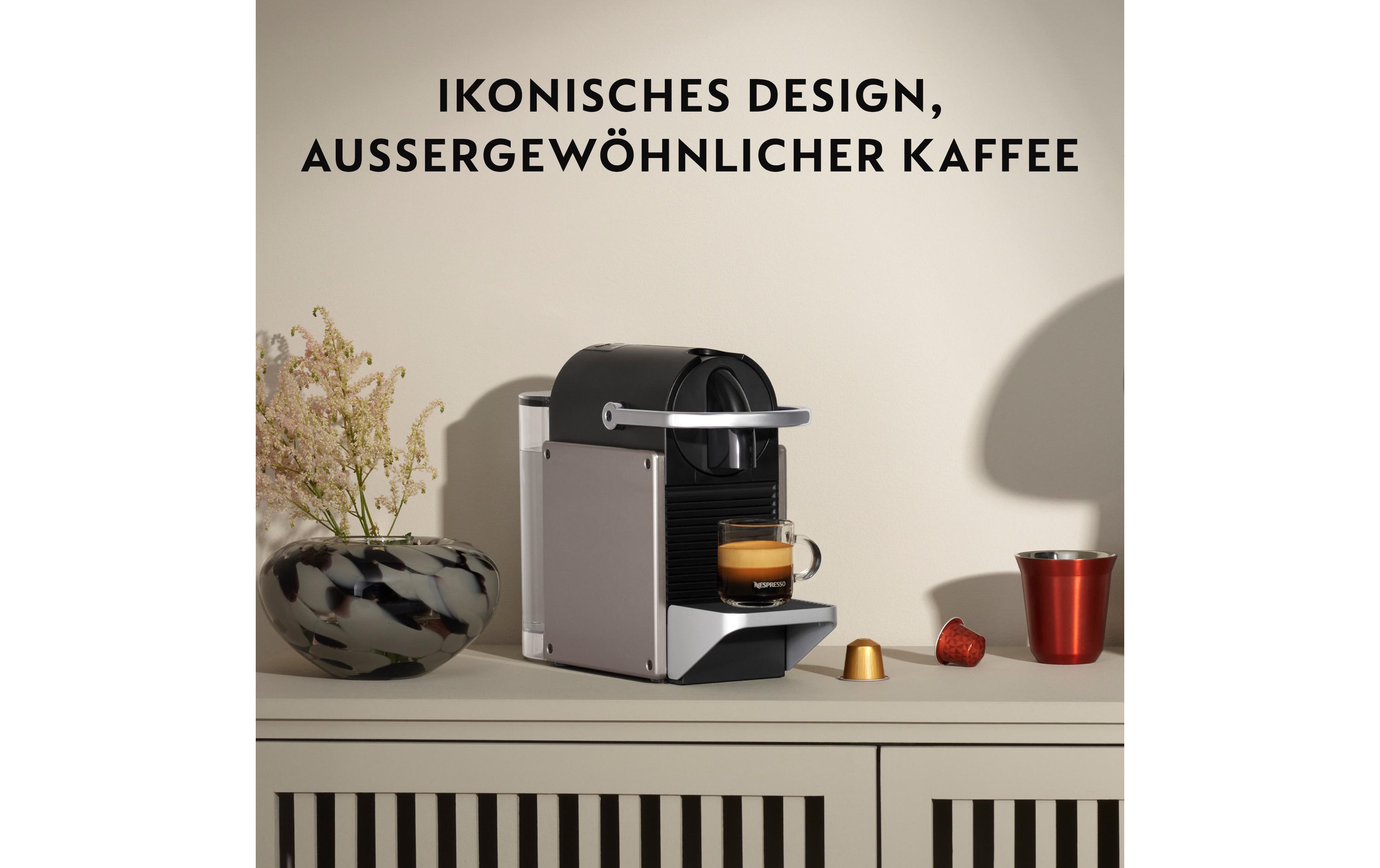 Kaffeemaschine Nespresso Pixie XN306TCH Titan<br>Elegante Kapselmaschine