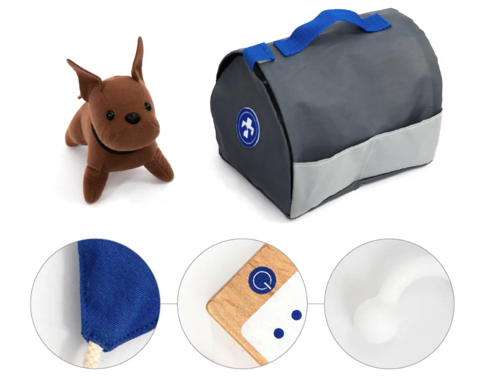 (37-tlg. Set) Holz Kinder Tierarzt Spielzeug Doktor Zubehör Lern Spielset (UM012) - Rosa