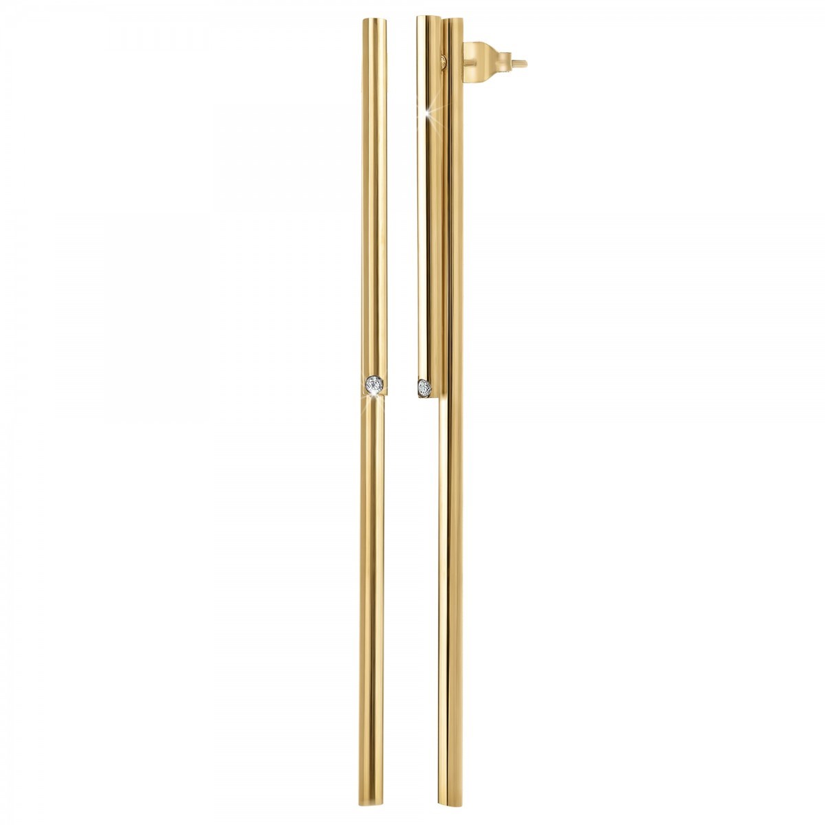 Boucles d'oreilles SC Bohème ornées d'un véritable diamant blanc