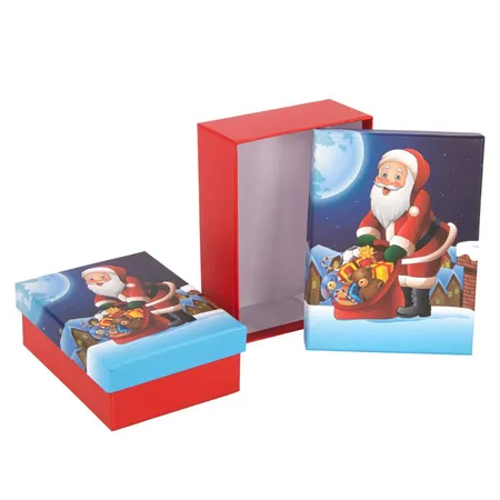 Idena Geschenkbox Santa Schornstein Weihnachten 2er