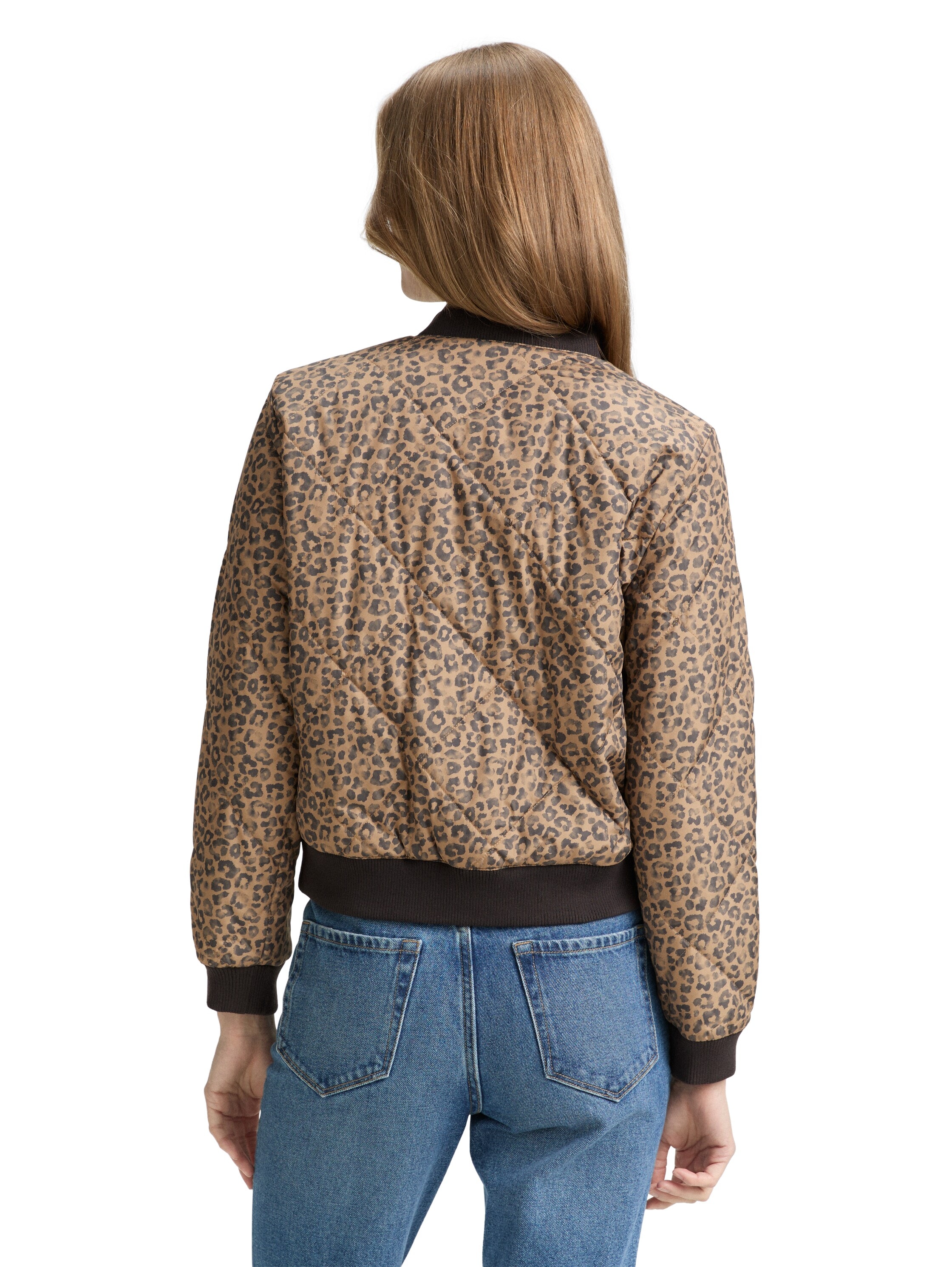 TOM TAILOR Denim Bomberjacke ohne Kapuze mit Strukurmuster