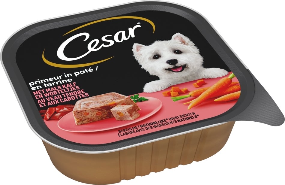 Cesar hondenvoer in paté kalf en worteltjes 300 g